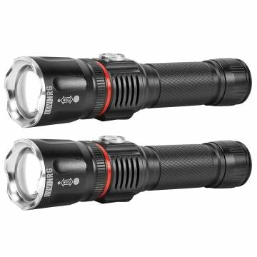 Tactical Rechargeable Flashlight - 2 Pack