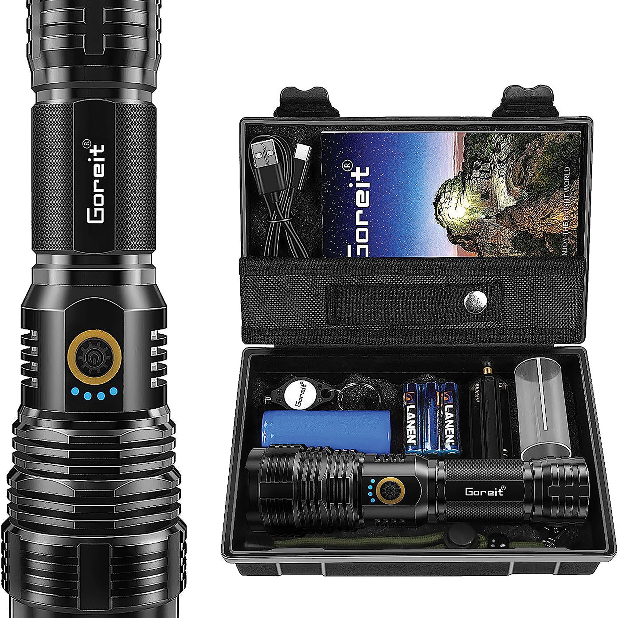 bright flashlight