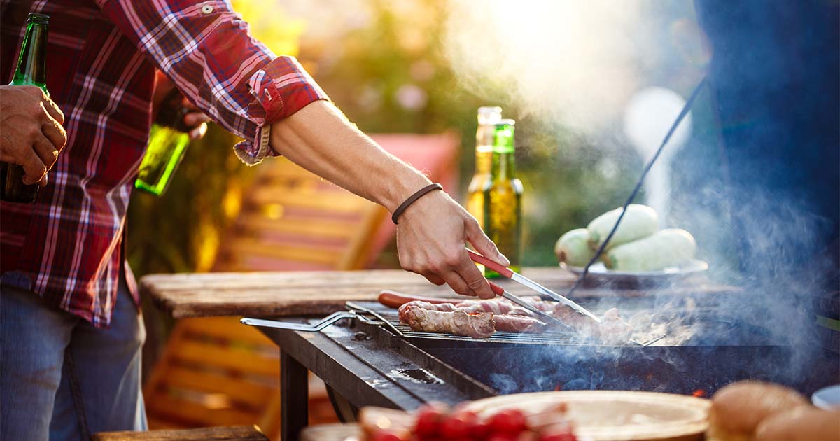 grilling meat