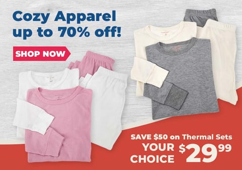 Cozy Apparel up to 70% off!