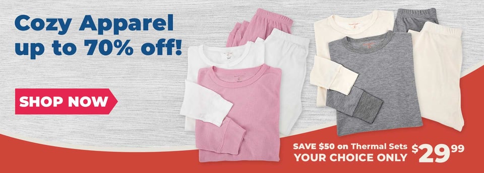 Cozy Apparel up to 70% off!