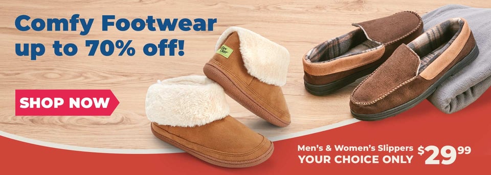 Comfy Footwear up to 70% off!