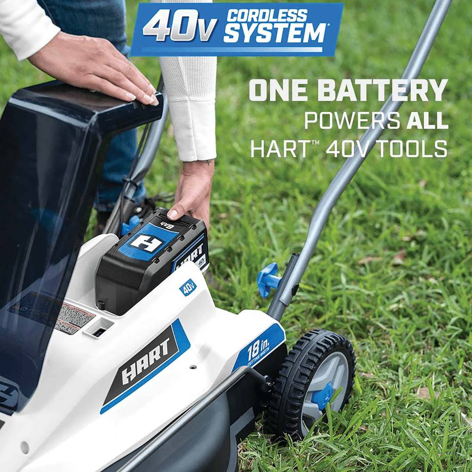 Hart 40v lawn mower reviews best sale