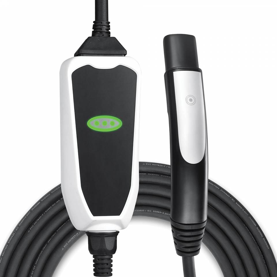 Lectron Level 1 Level 2 Portable Tesla Charger 16 Amp 32 Amp with Dual Charging Plugs NEMA 5 15 14 50 Compatible with All Tesla Models