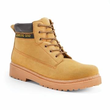 Working One Suede Work Boots - Tan