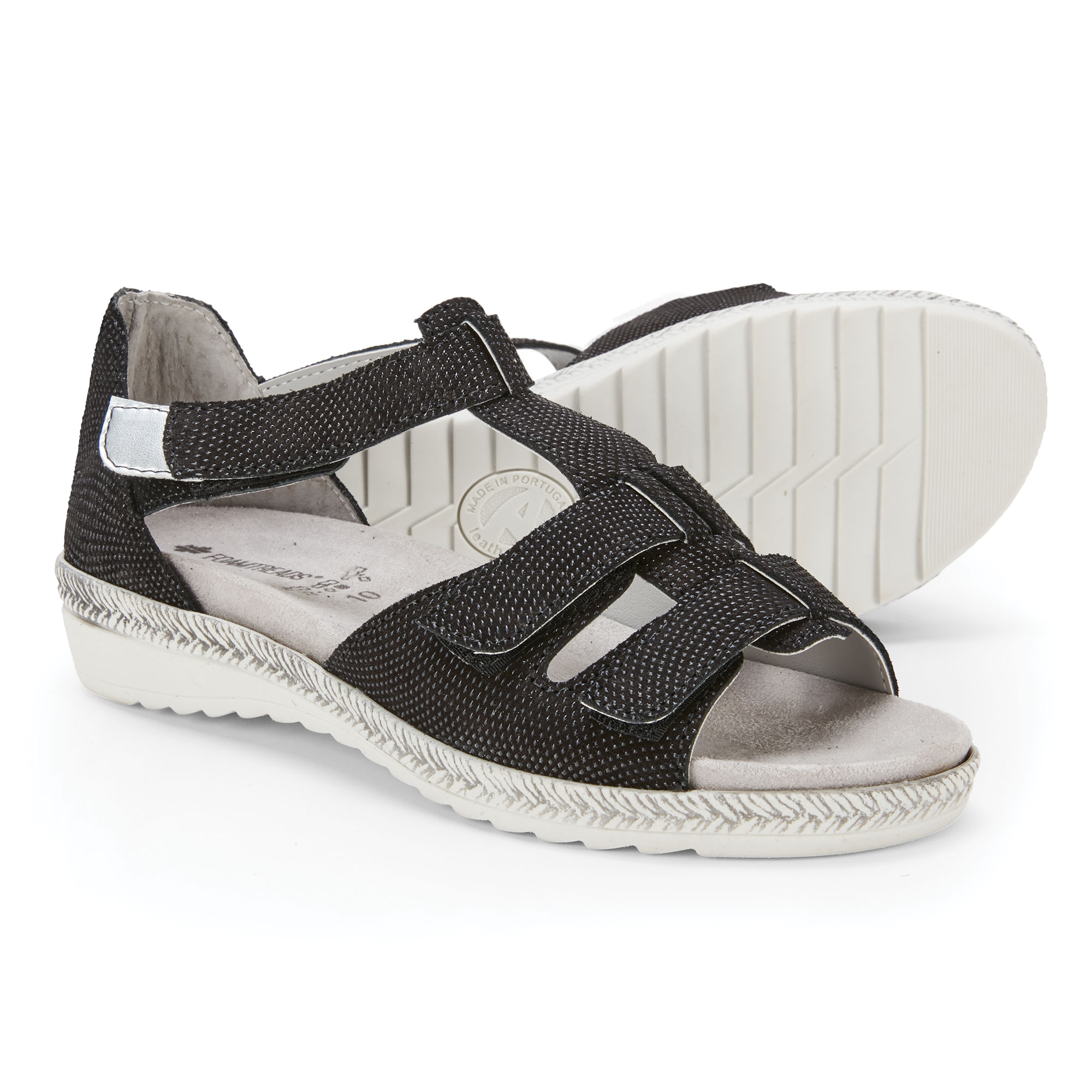 Foamtreads Women's AVA Heeled Sandals - Black