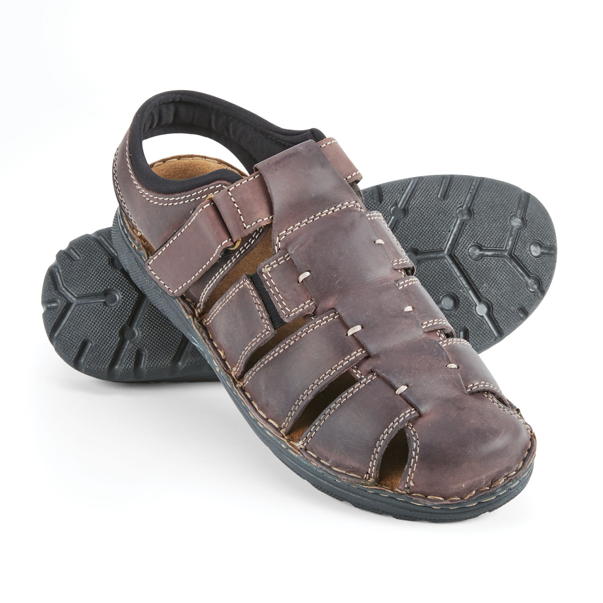 Tundra Men's Fisherman Sandals - Dark Brown