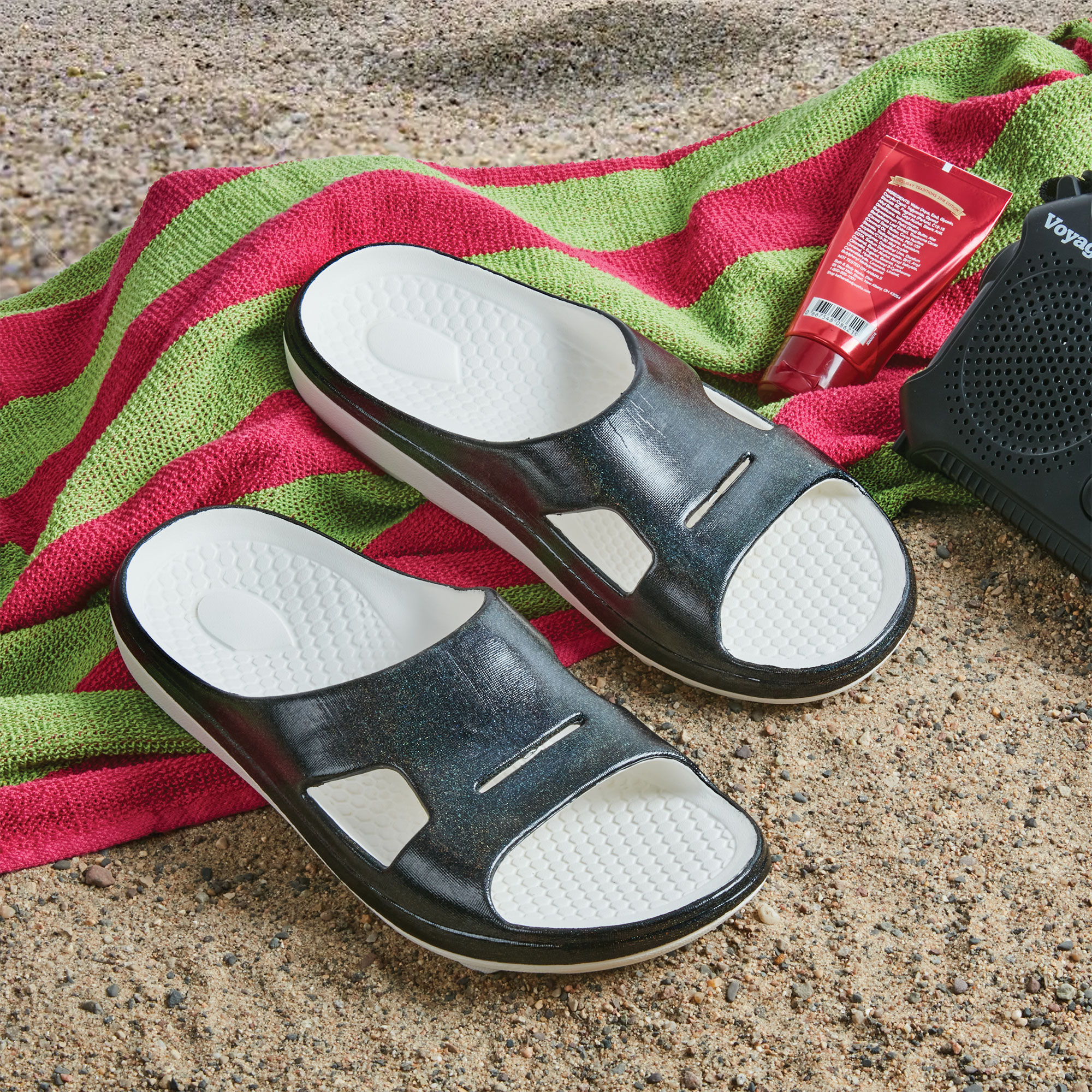 Fusion 2 Women's Slide Sandals - Pearl Black