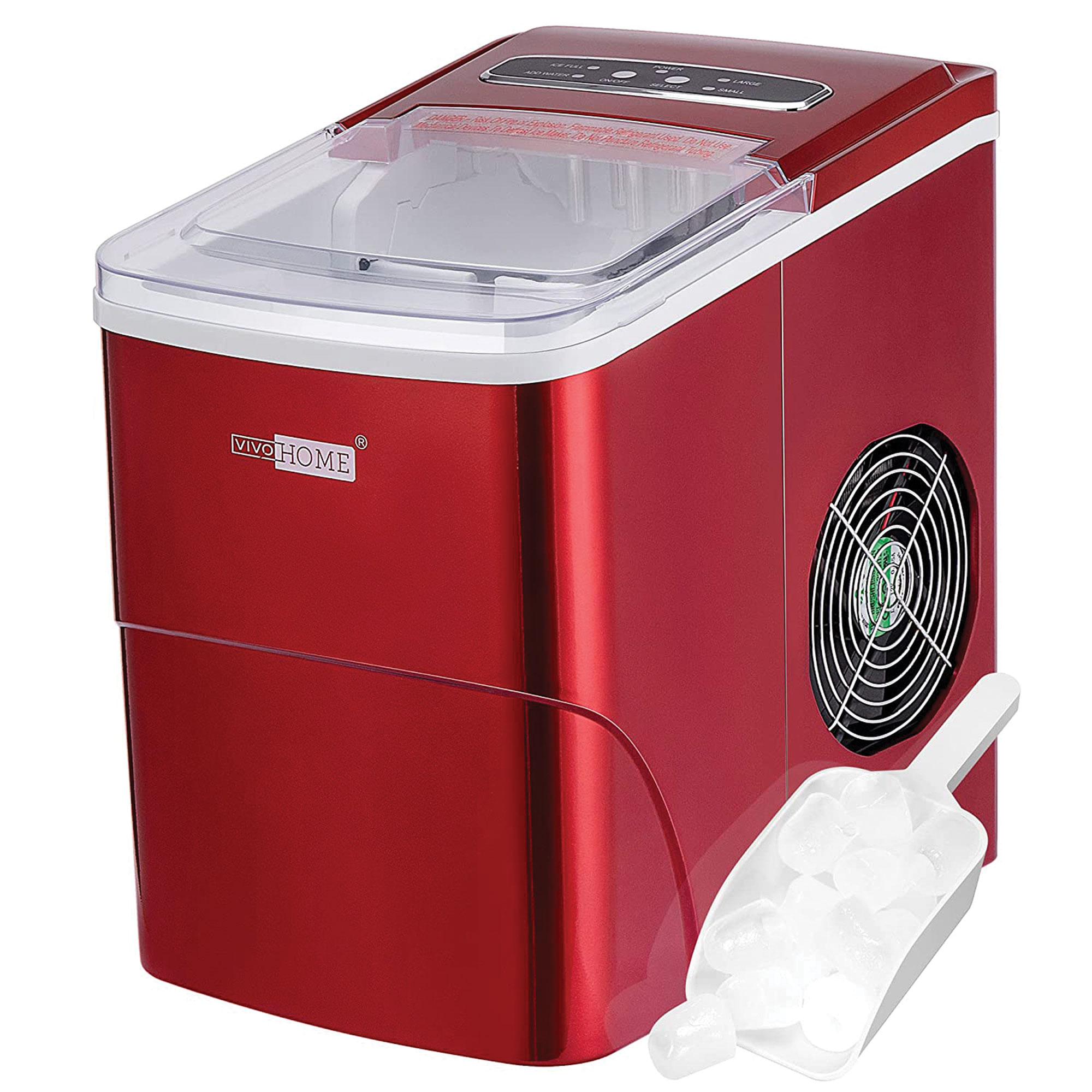 Vivohome Portable Ice Maker - Red