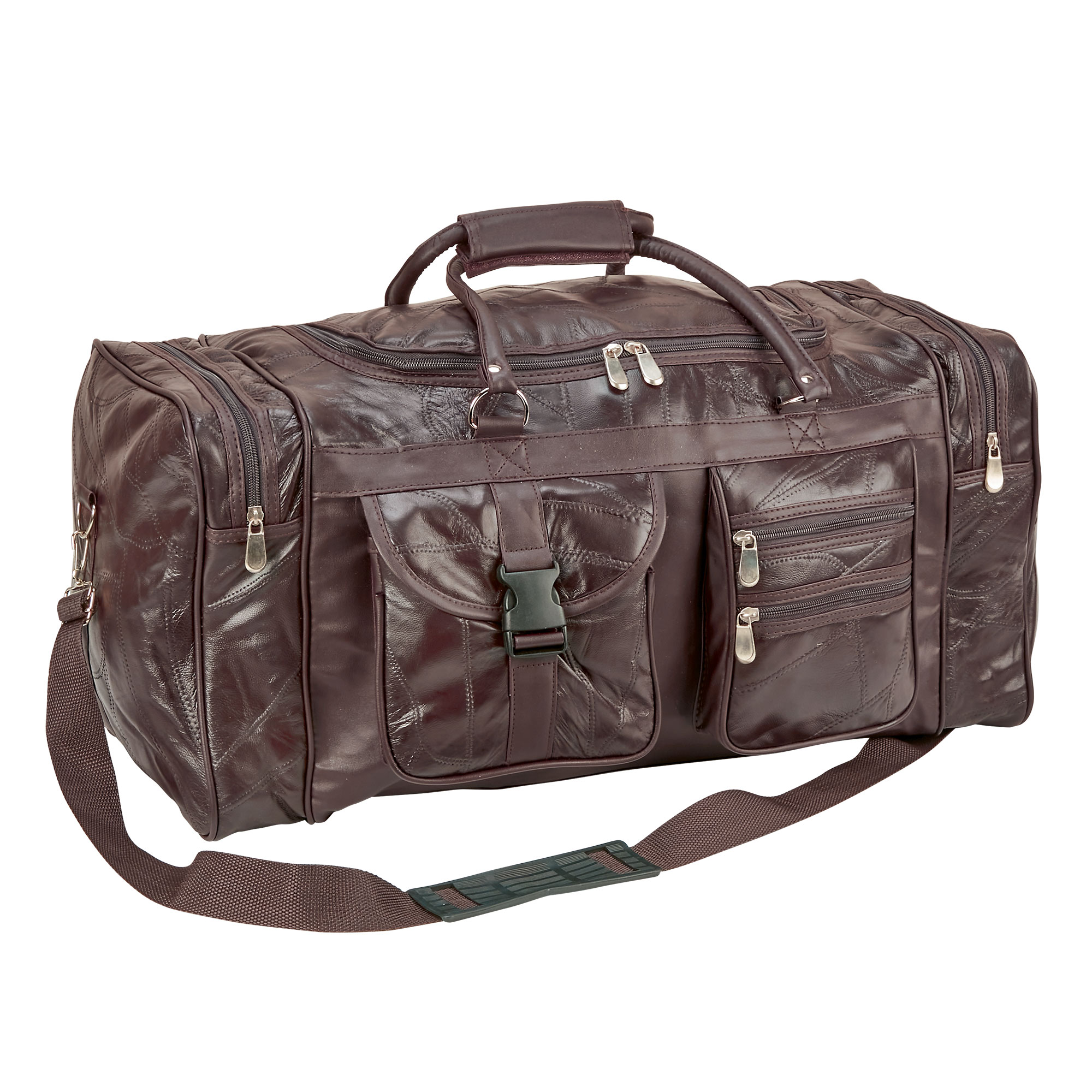 Vintage Brown Leather Duffel Bag