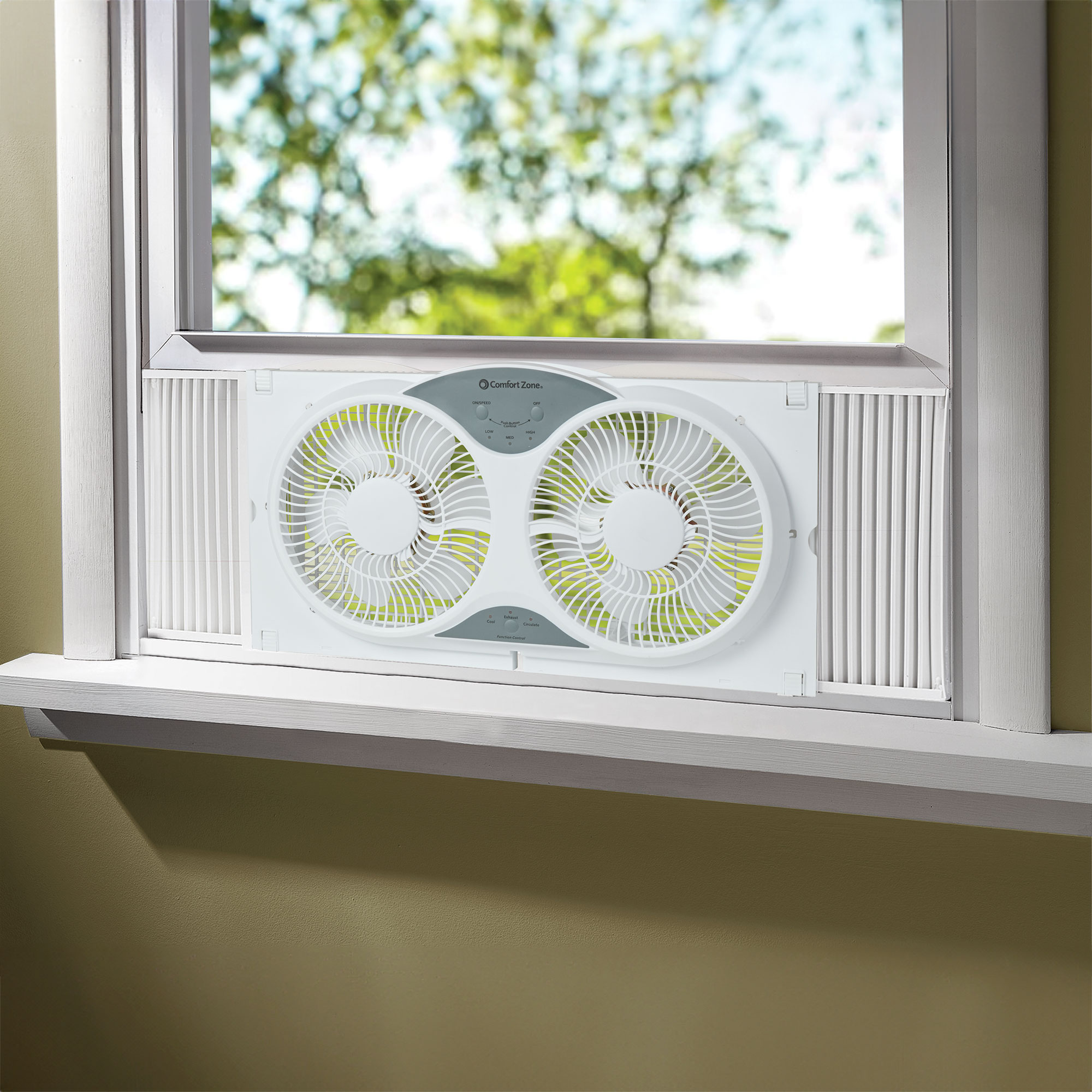 9" Dual Window Fan with Remote