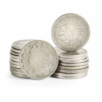Collectible Bag of 20 Liberty V Nickels