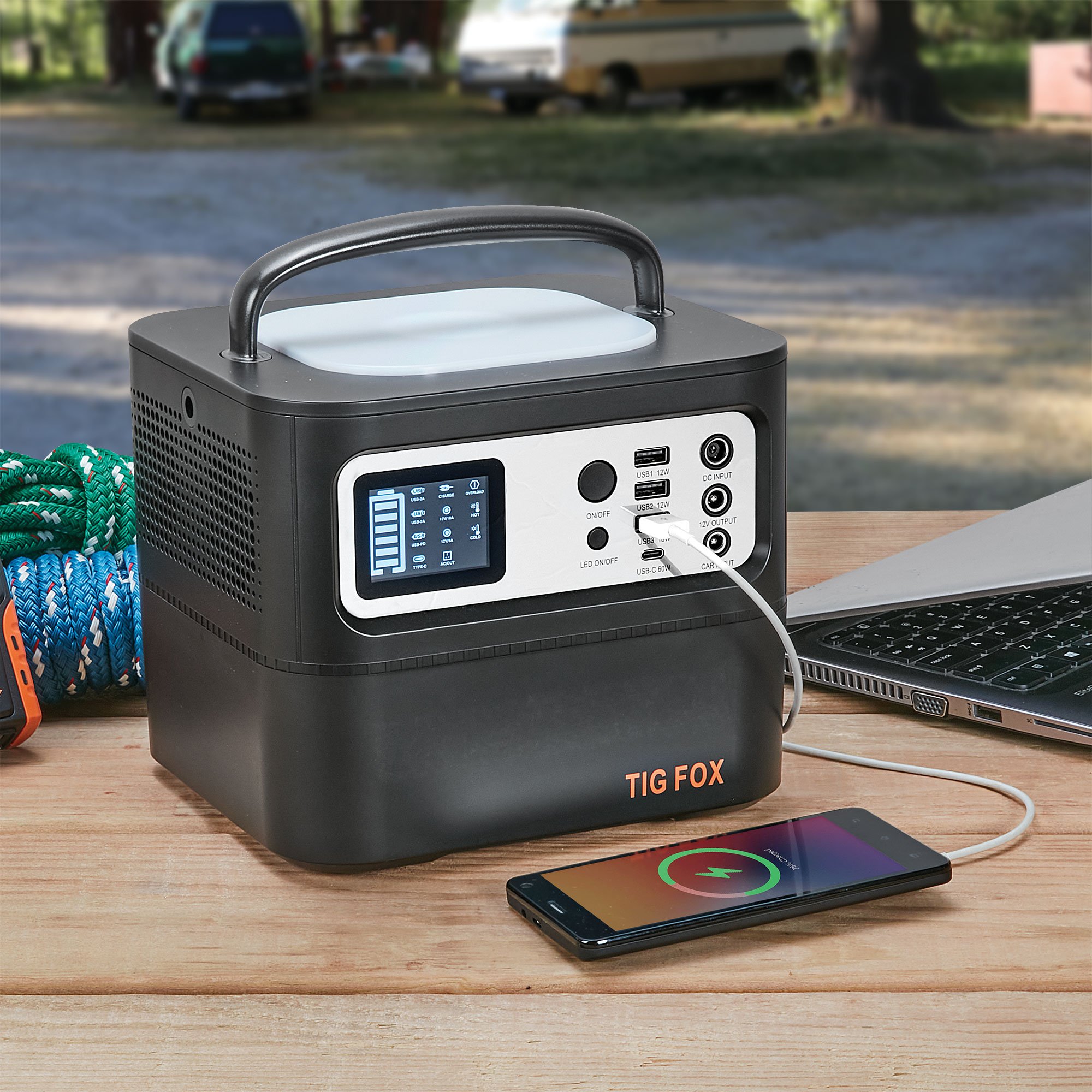 TigFox 500W Portable Power Station  Ultimate On-The-Go Energy Solution
