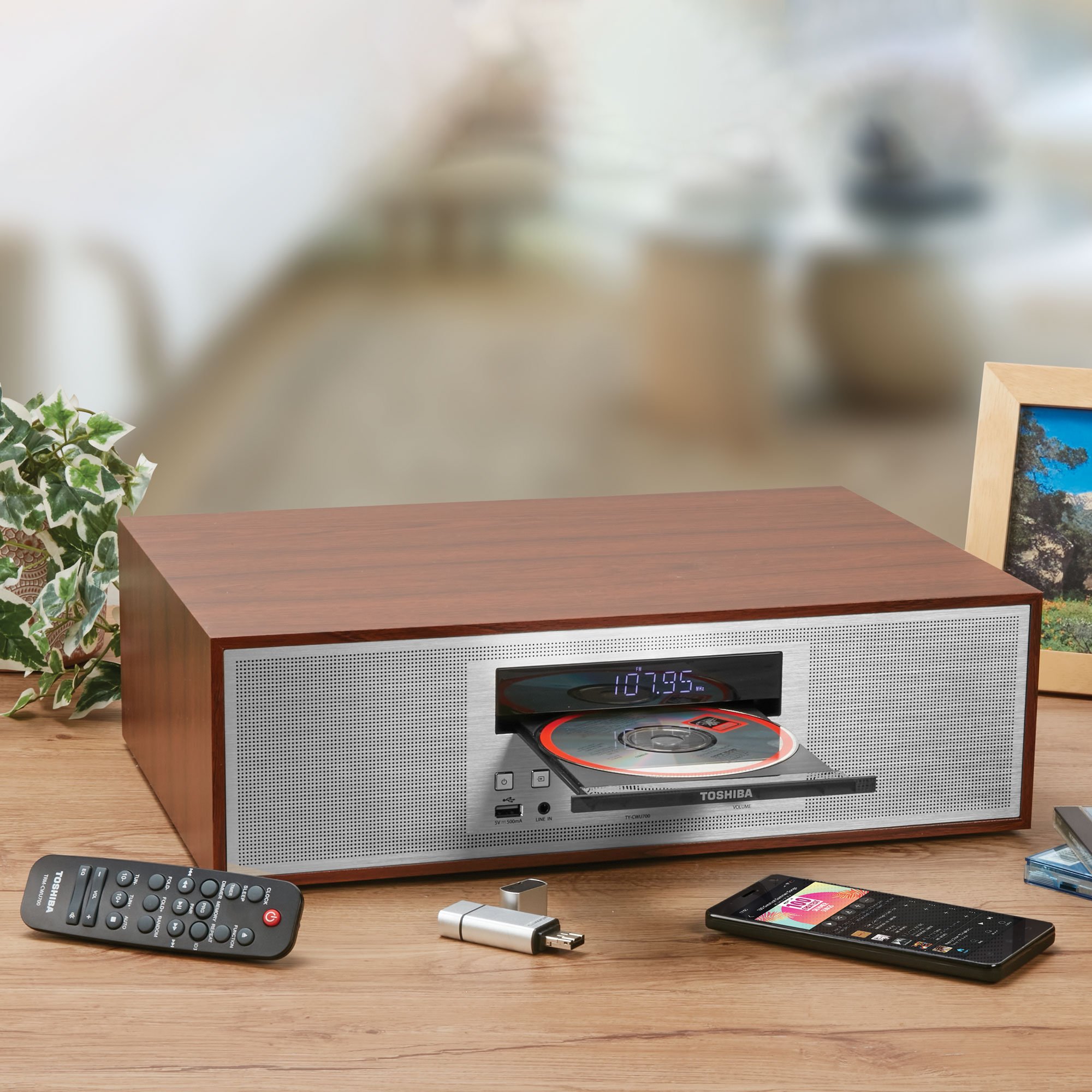 Toshiba Vintage Style Bluetooth Music System with Clear Sound, CD Player & More!