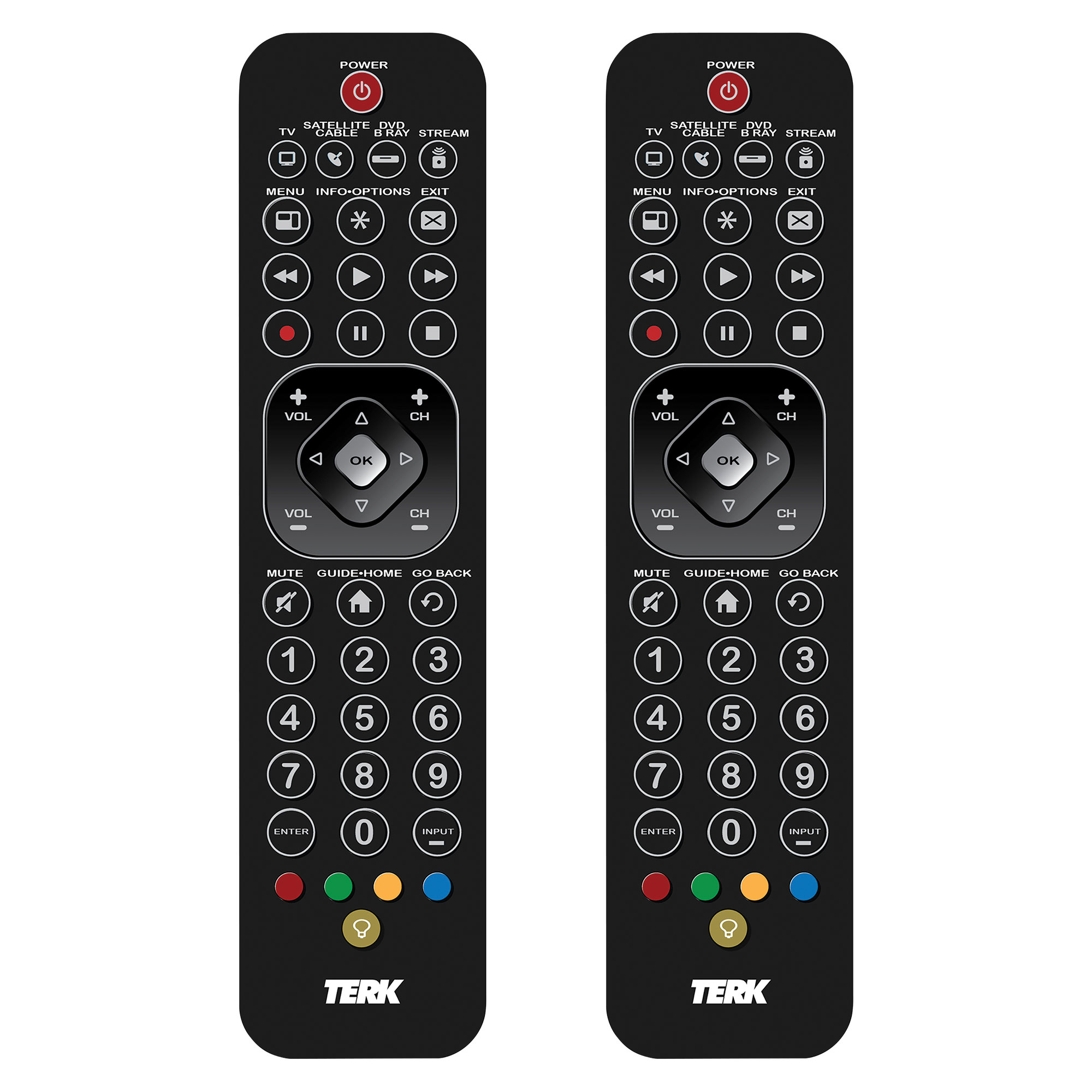 Terk Universal TV Remote Control - 2 Pack