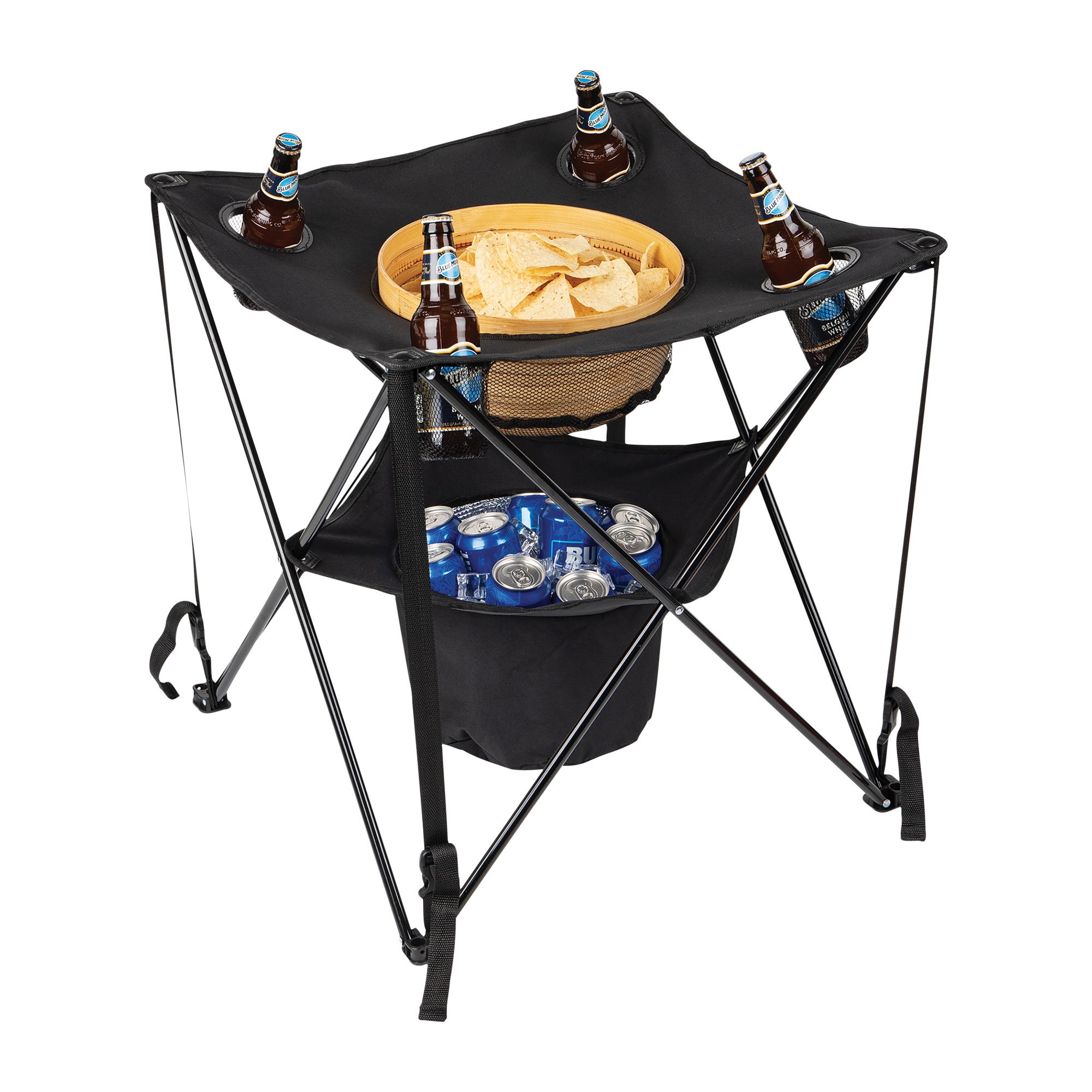 5-Quart Collapsible Table with Built-In Cooler & Cup Holders