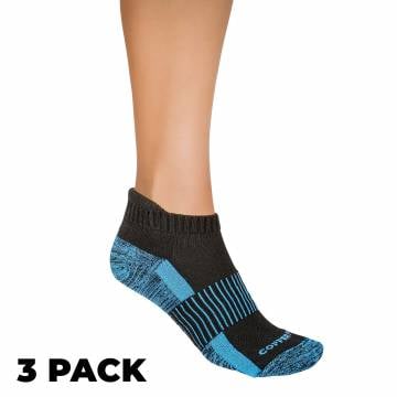 Copper Fit Black Sport Socks - 3 Pack L/XL