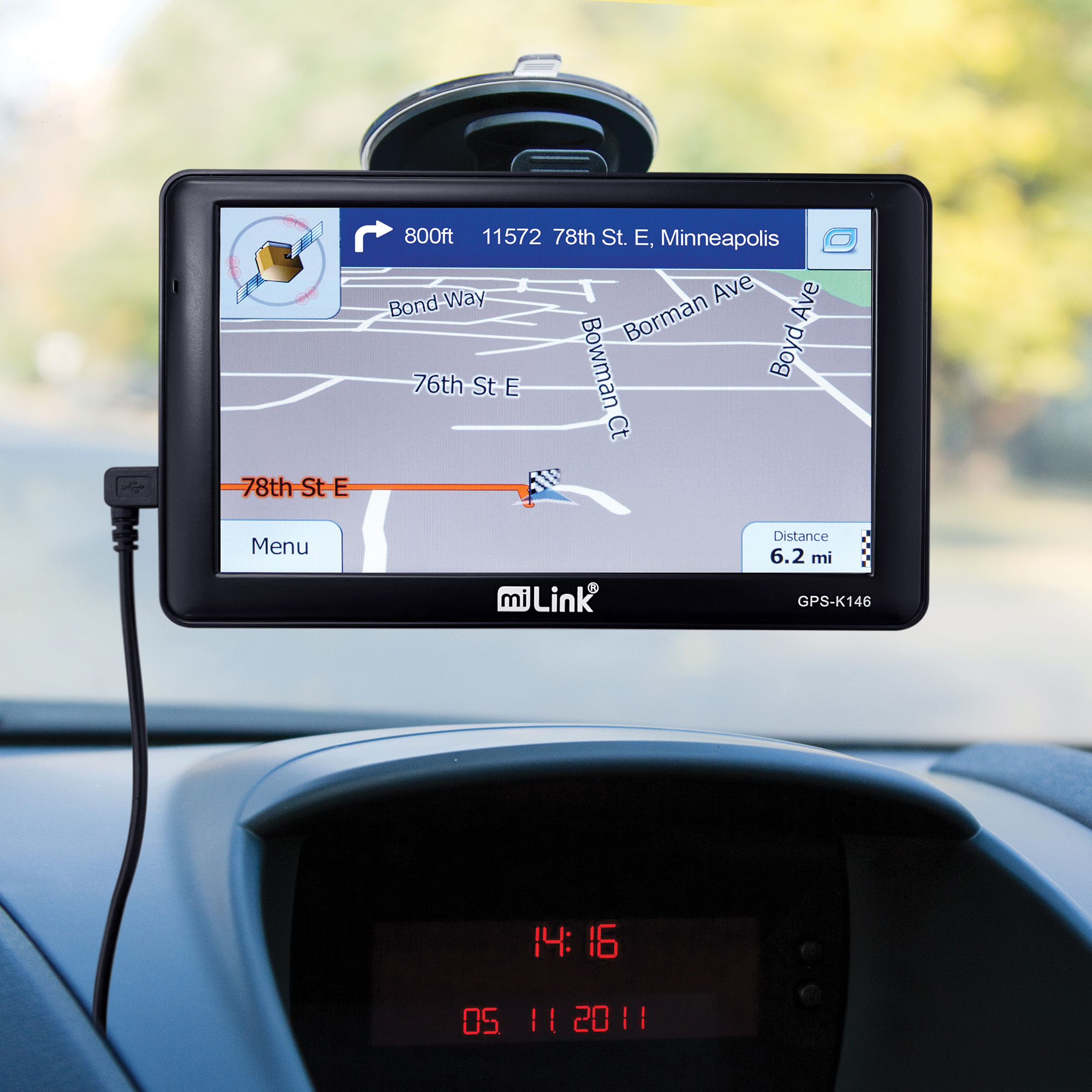 MiLink 7" Touchscreen Turn-by-Turn GPS