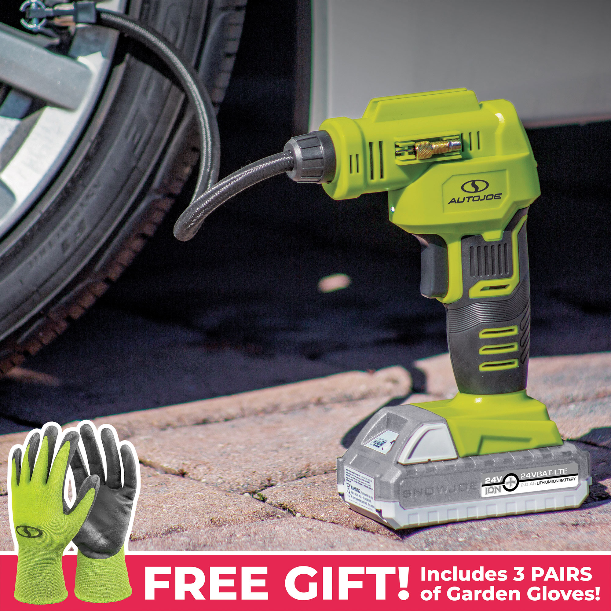 Sun Joe Cordless Air Compressor Kit