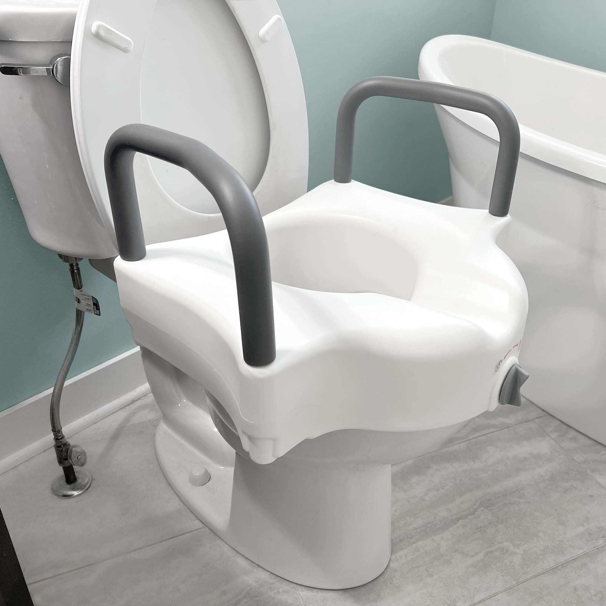 Raised Toilet Seat with Arms