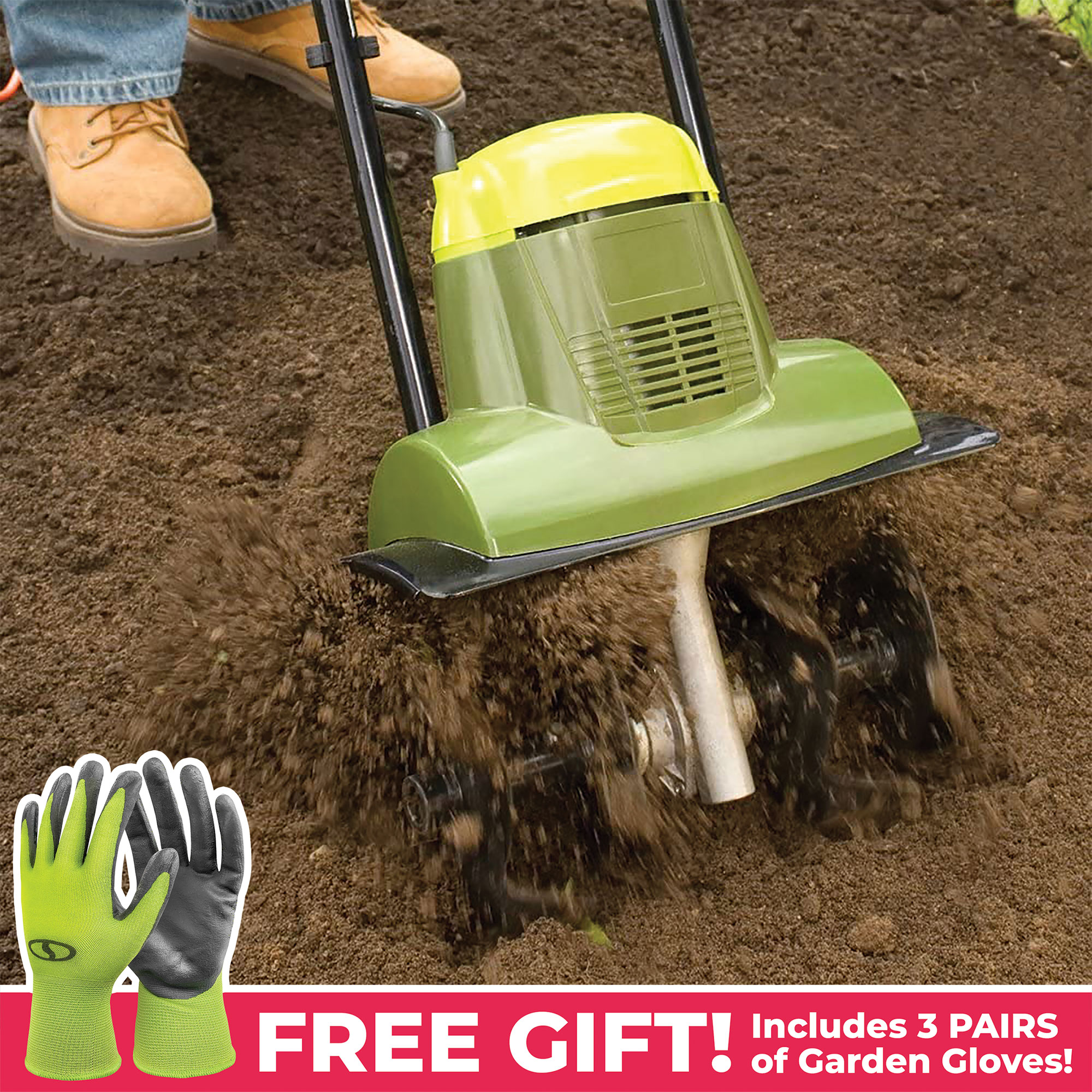 Sun Joe TJ600E 14" Electric Garden Tiller/Cultivator Kit
