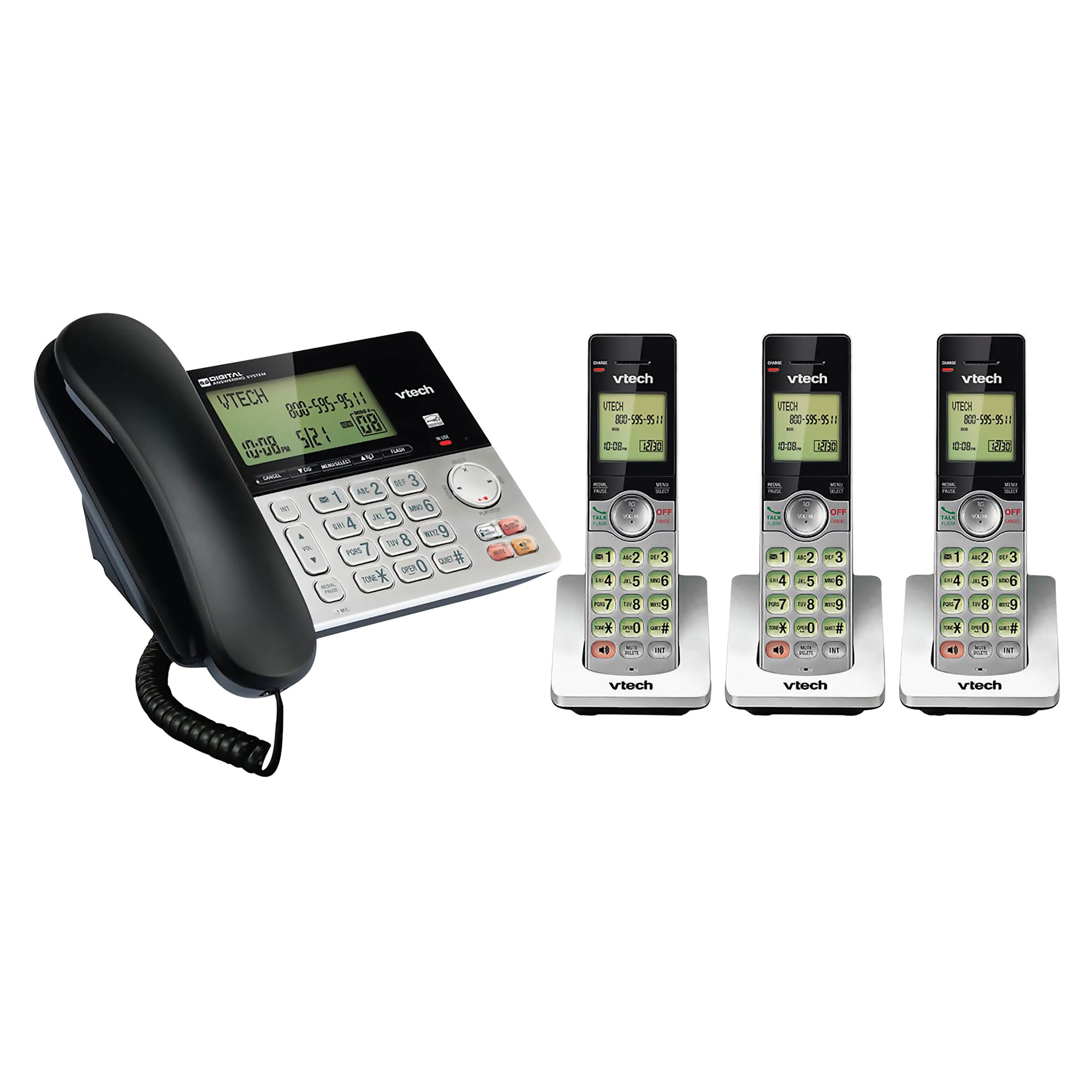VTech Corded & 3-Handset Cordless System