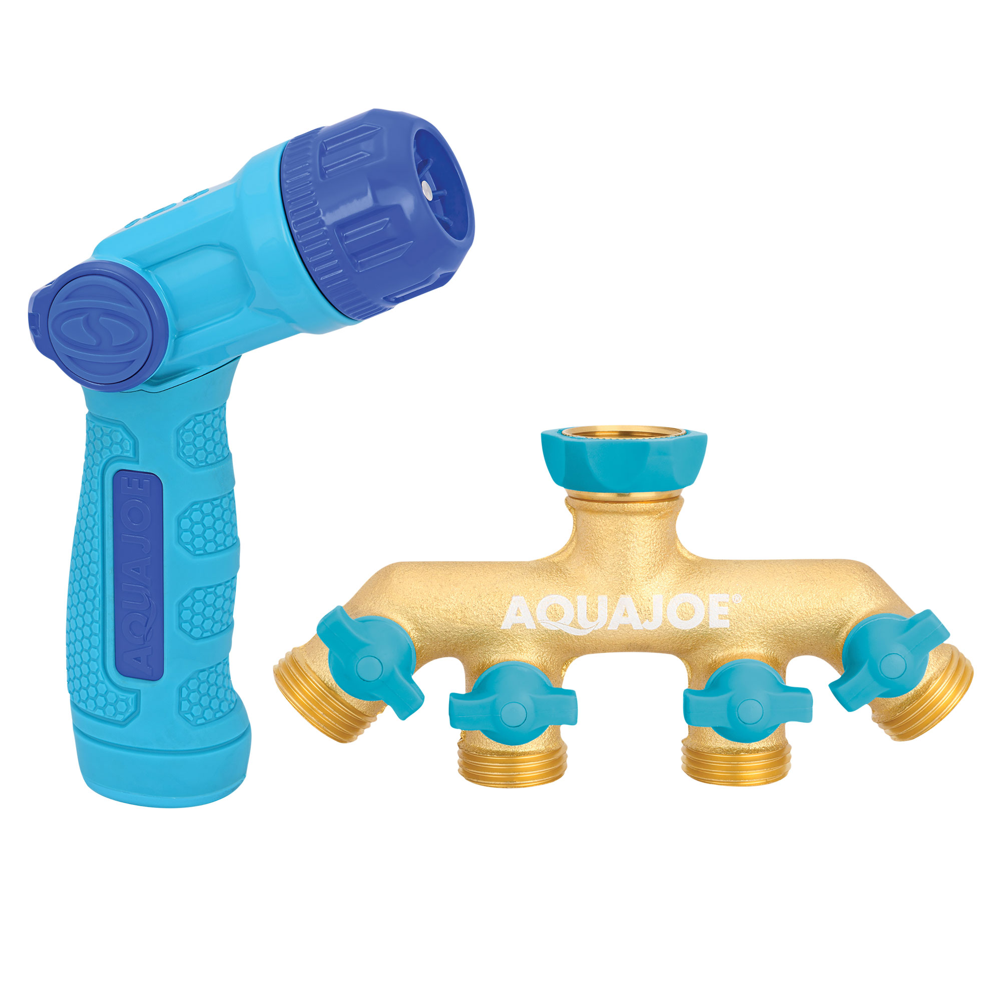 Aqua Joe Hose Splitter & Nozzle Combo