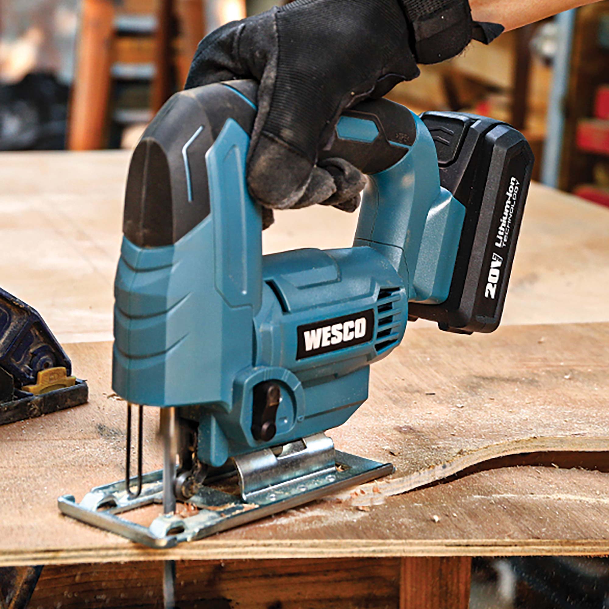 Wesco 20V Jigsaw Kit with 10 FREE Blades