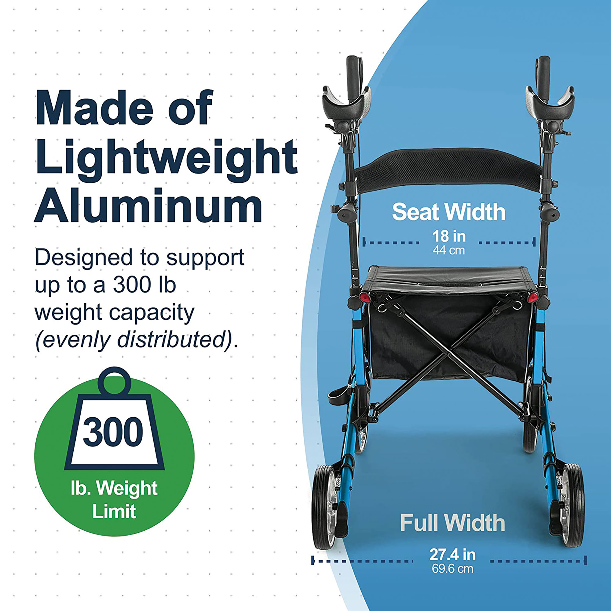 Lumex Upright Walker - Blue
