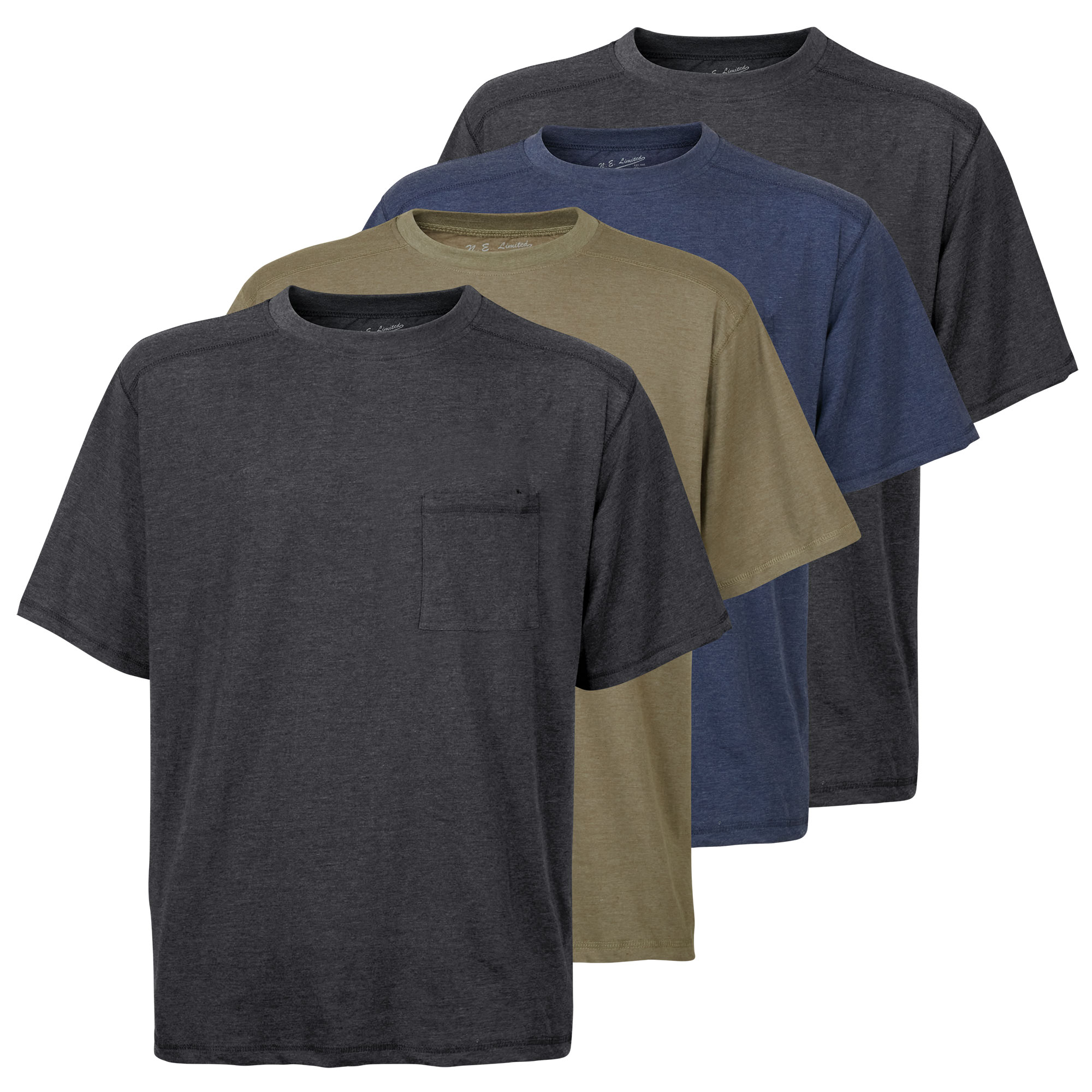 Men's Cotton T-Shirts - 4 Pack