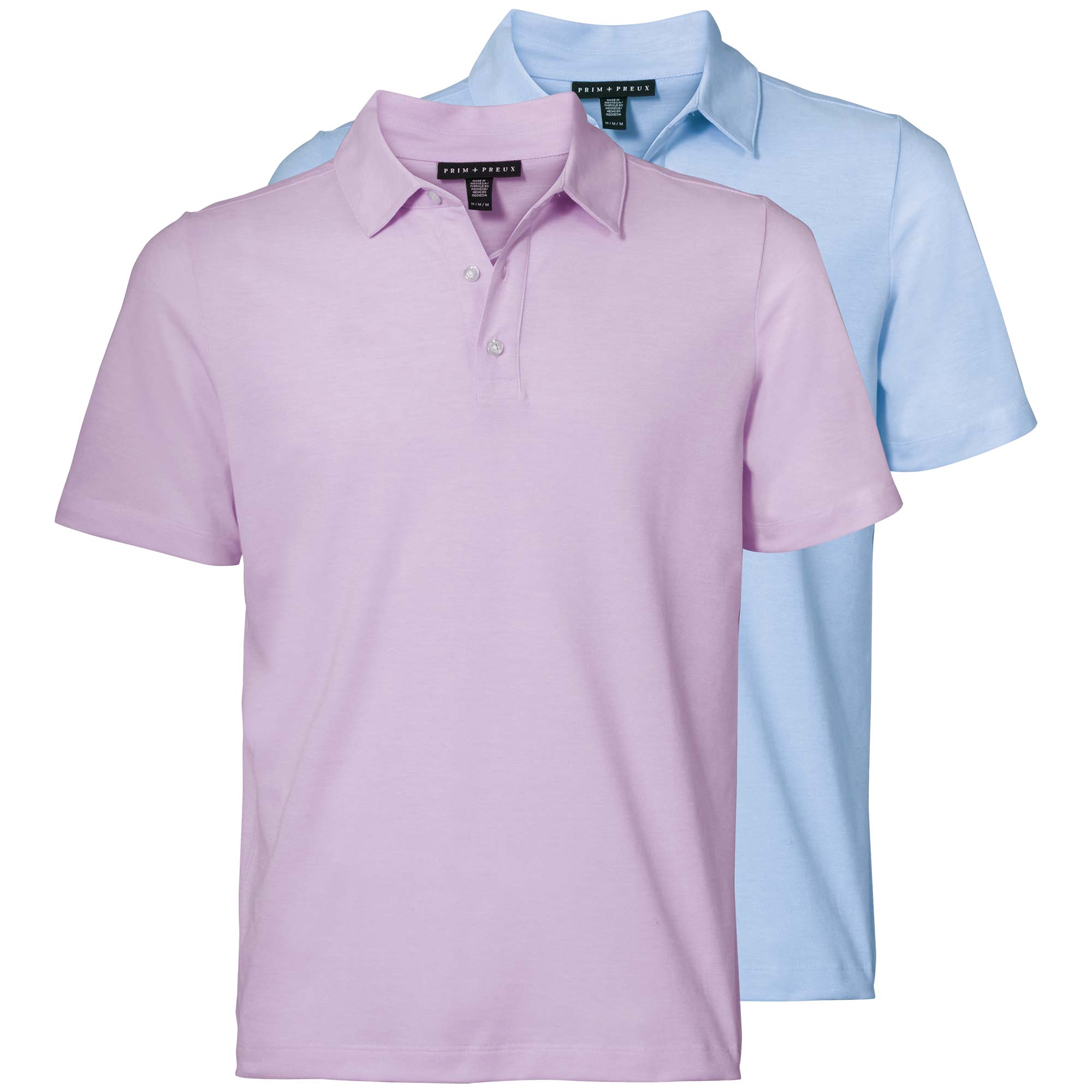 Prim+Preux Men's Pique Polos - 2 Pack