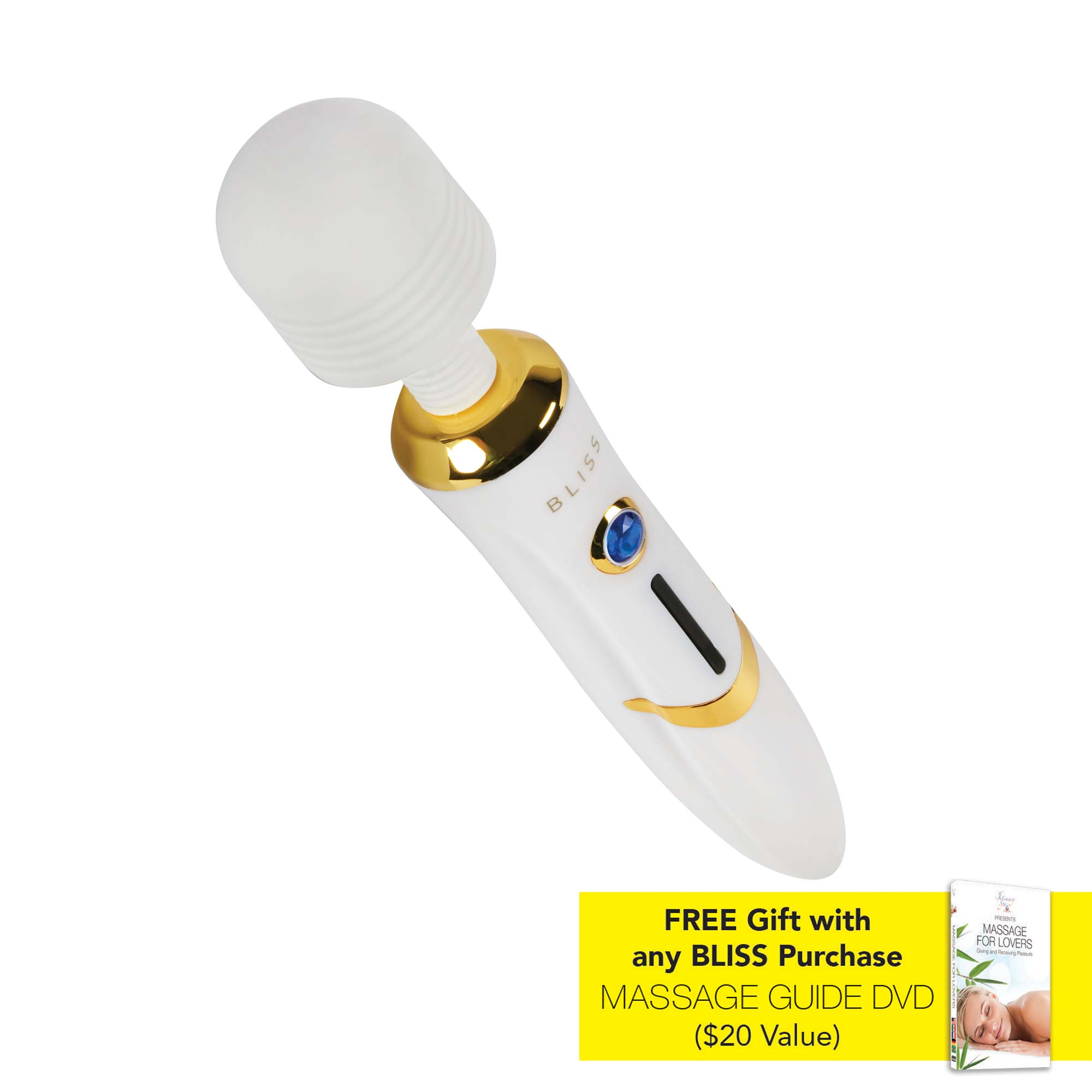 Bliss Innovations Ivory Wand Massager + FREE Massage DVD