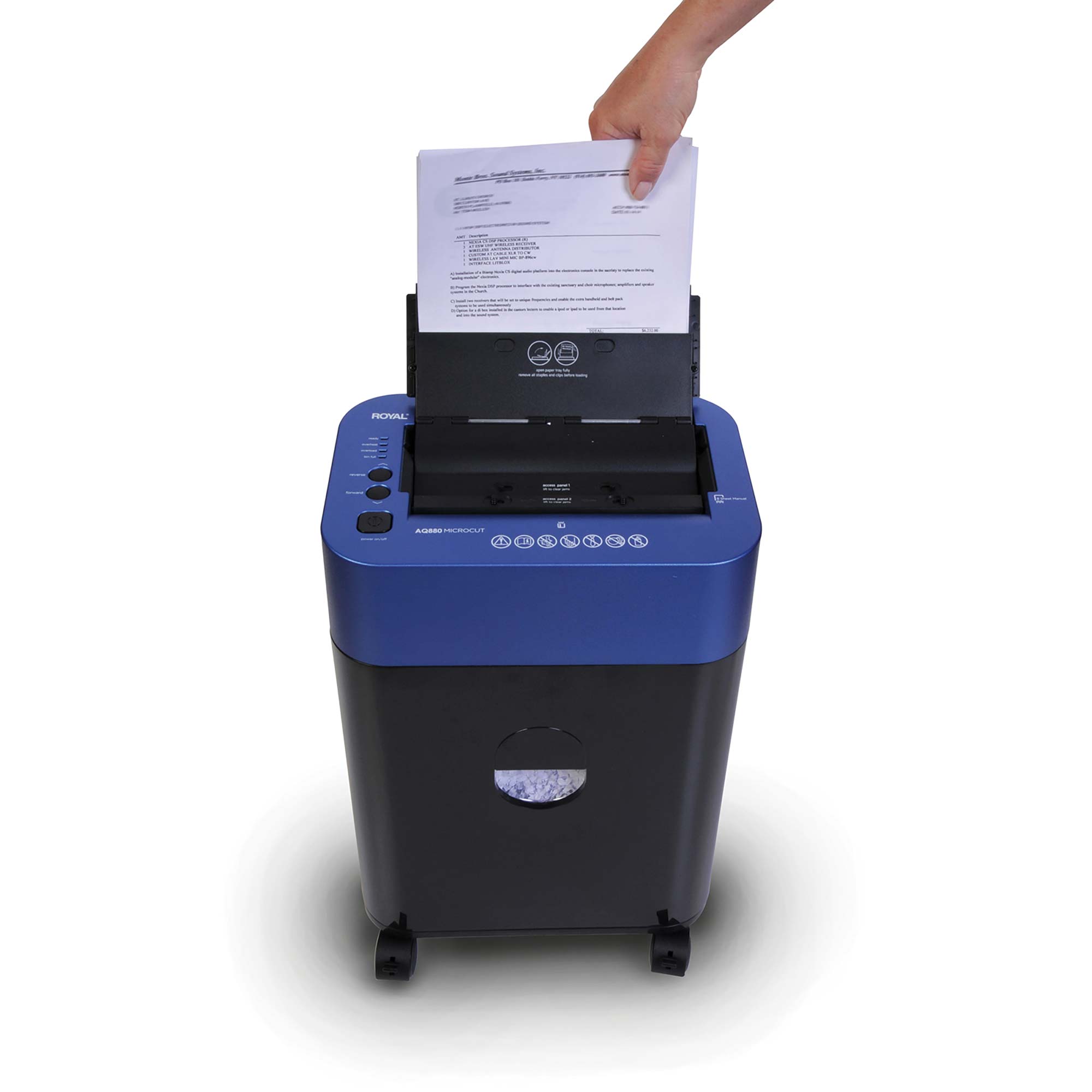 Royal Micro-Cut 8-Sheet Shredder - Blue