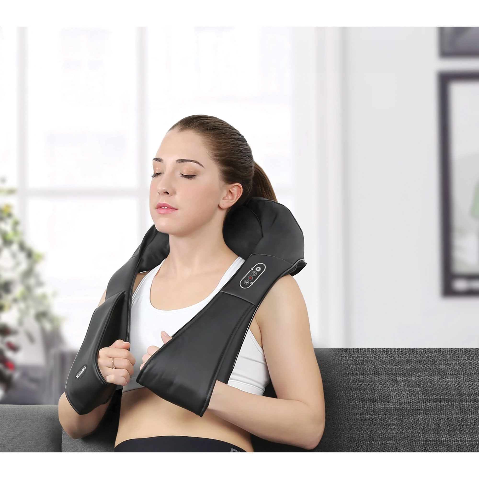 Vivitar Kneading & Heating Shiatsu Neck & Lumbar Massager