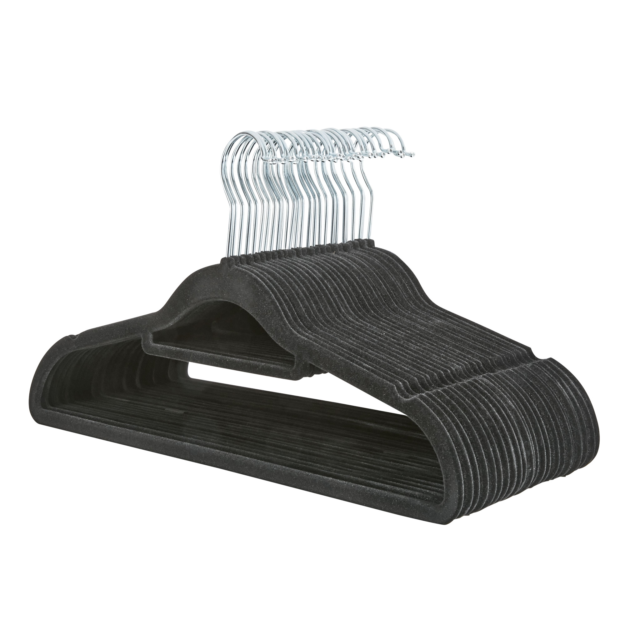 Black Velvet Hangers - 25 Pack
