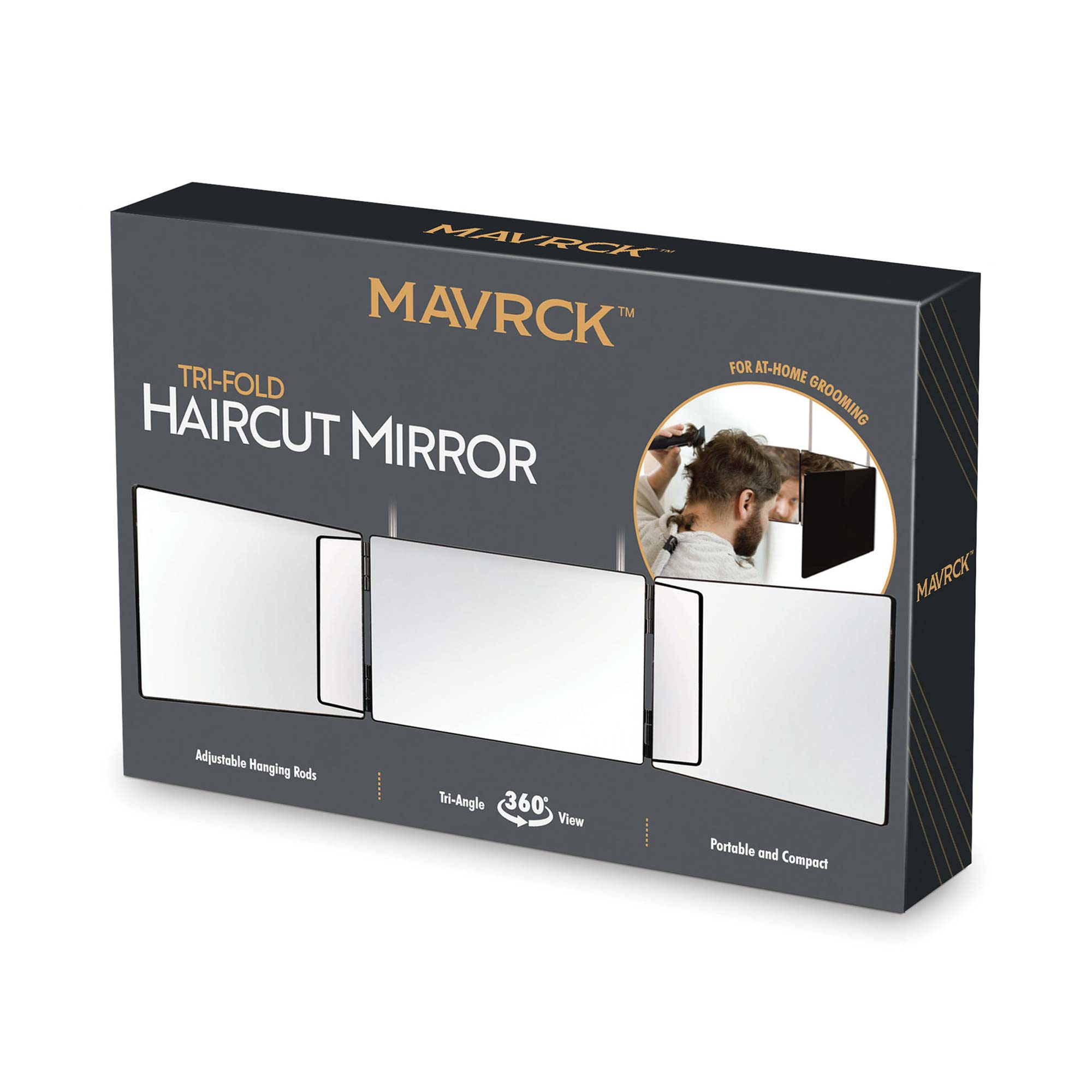 Tri-Fold Haircut & Makeup Mirror