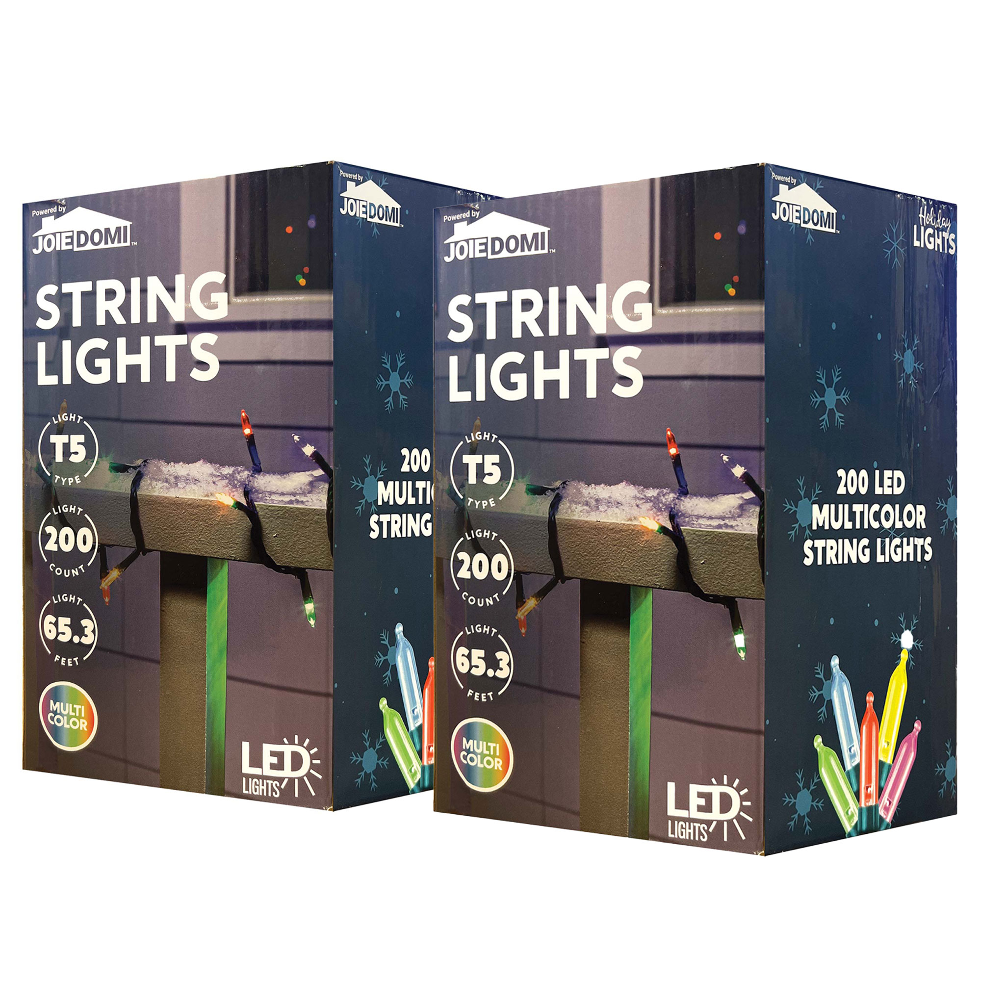 Colorful LED Christmas Lights with 200 Bulbs - 2 Pack