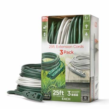 Outdoor Extension Cords - 3 Pack