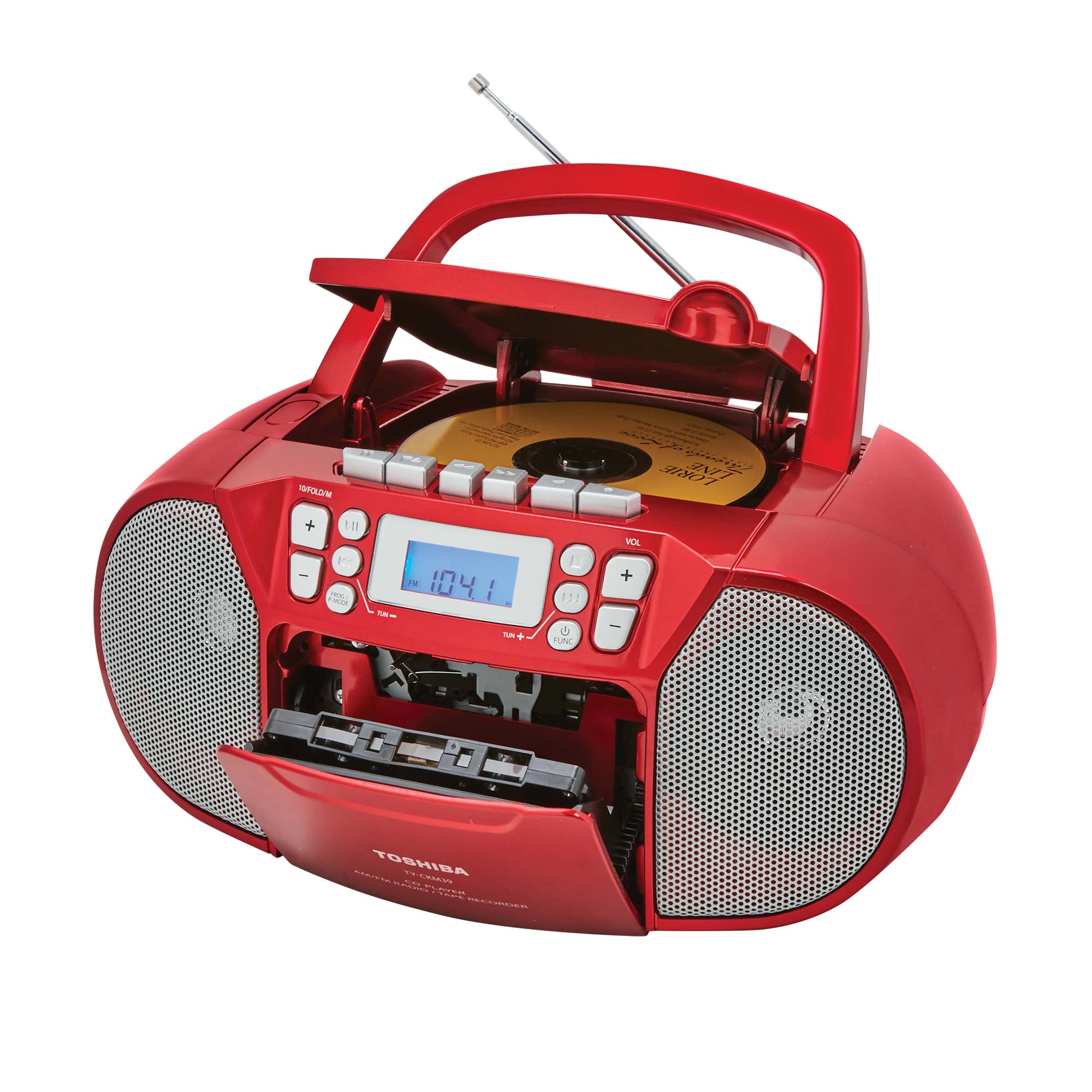 Toshiba CD/Cassette Boombox - Red