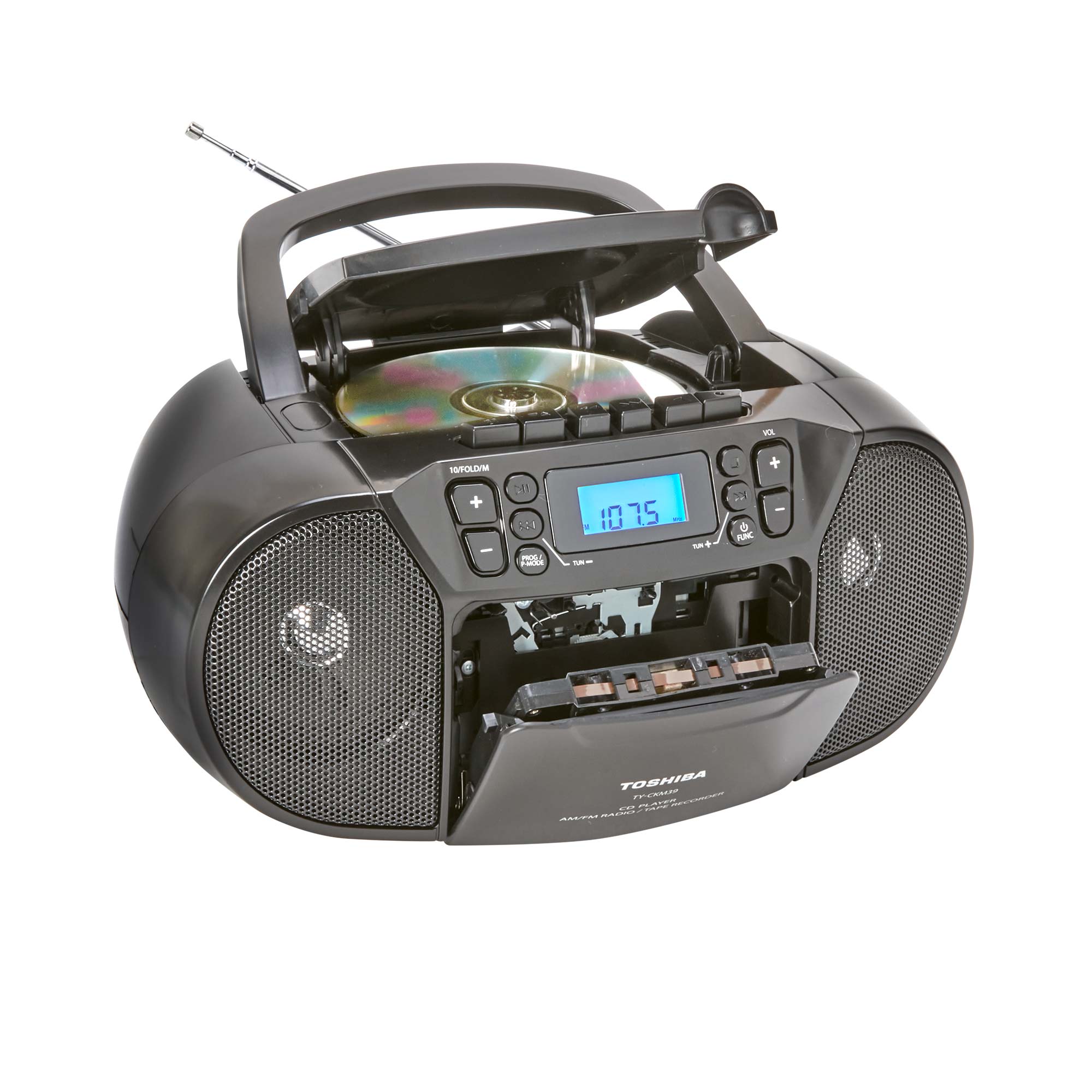 Toshiba CD/Cassette Boombox - Black