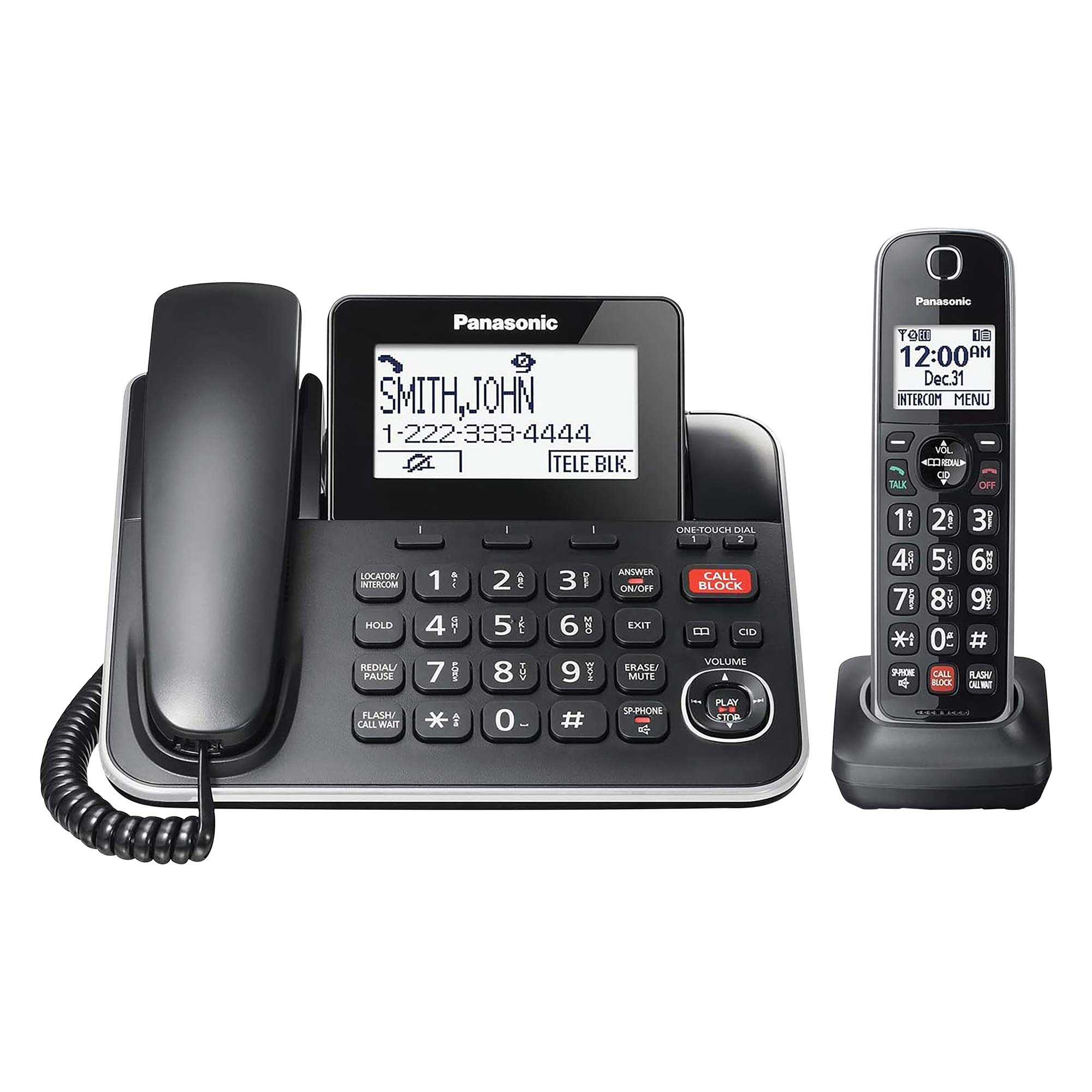 Panasonic Corded/Cordless Phone System w/Call Block