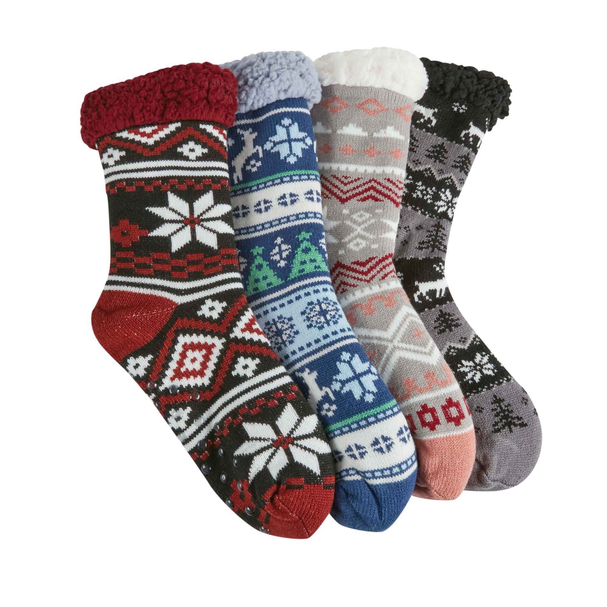 Sock Hub Ladies Sherpa Cabin Socks - 4 Pack