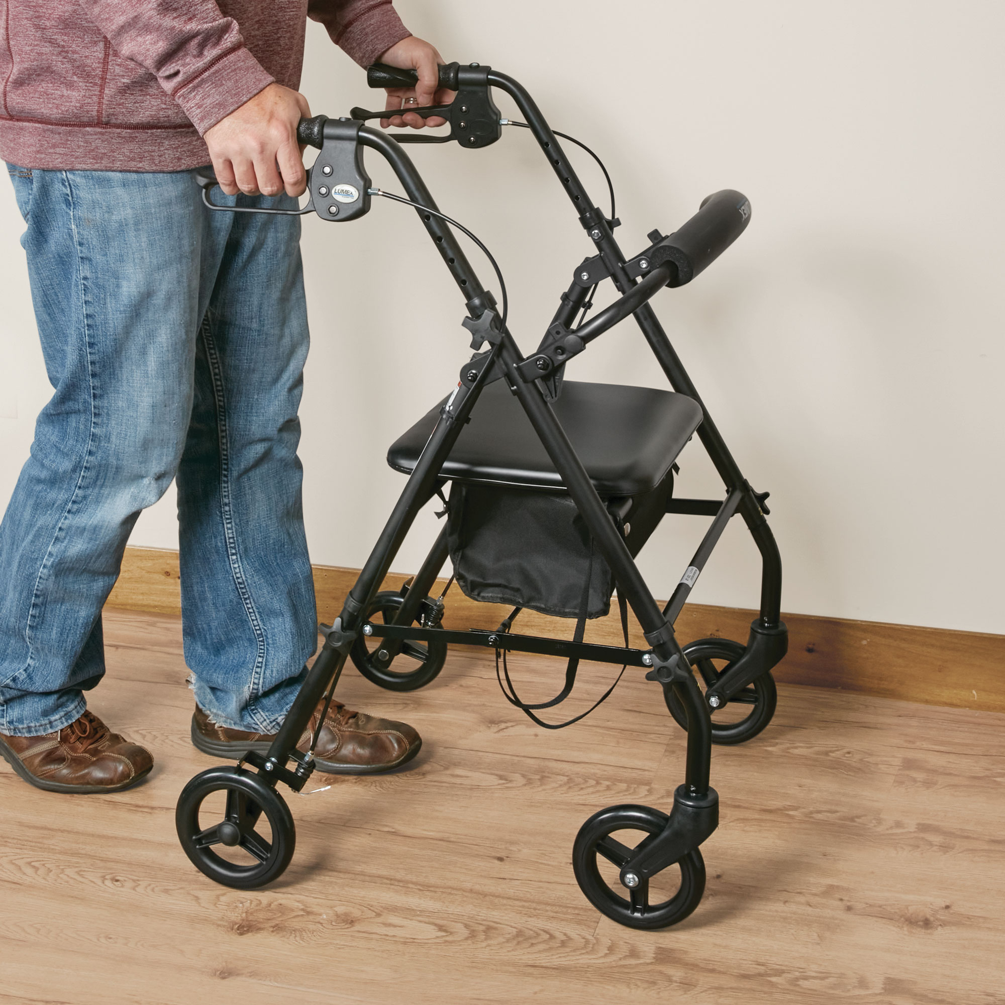 Lumex Walkabout Steel Rollator Walker