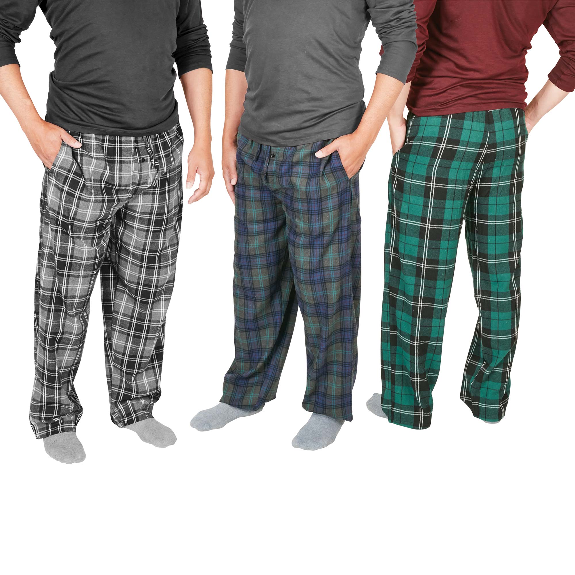 Men's Flannel Pants - 3 Pack