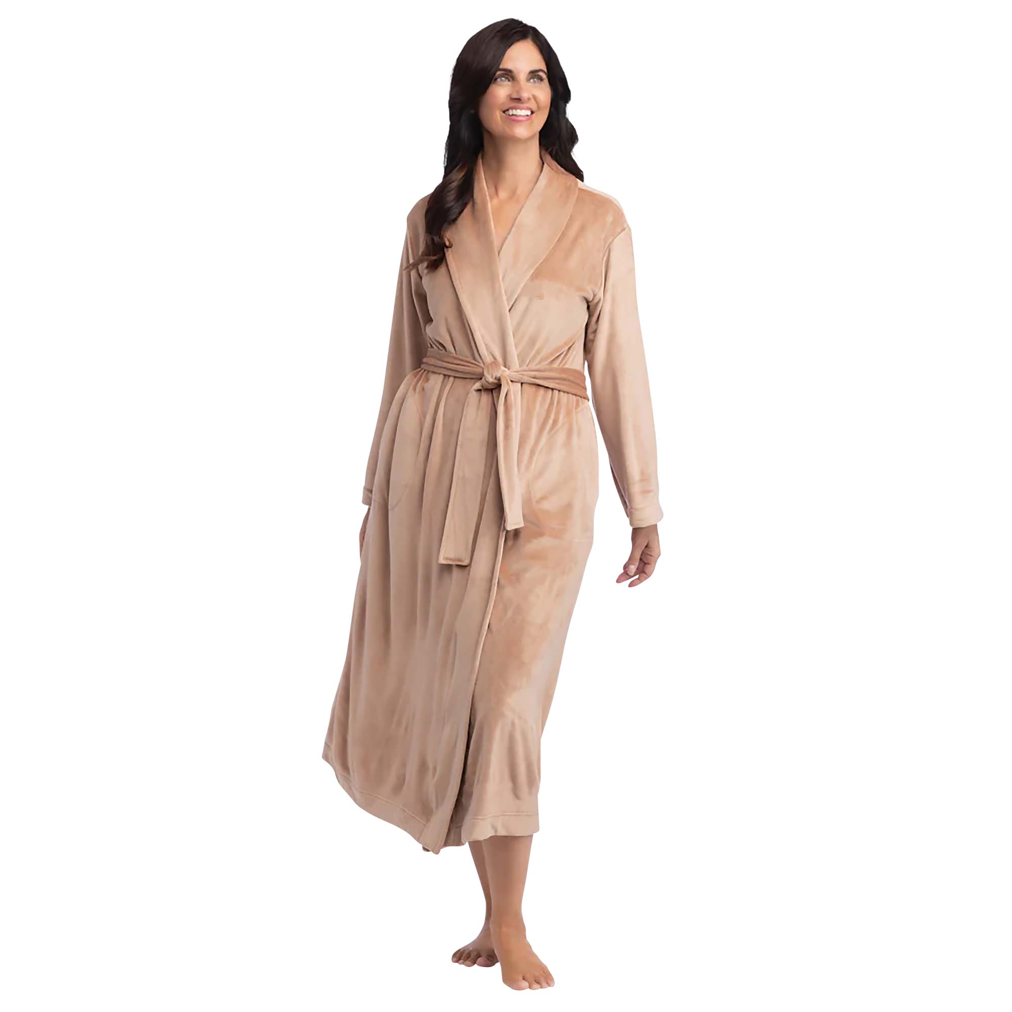 Softies Velour Shawl Robe - Birch
