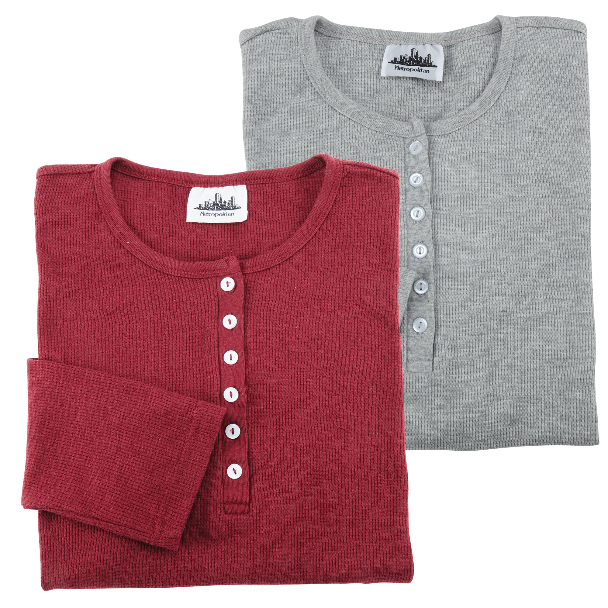 Metropolitan Women's Thermal Henley - 2 Pack