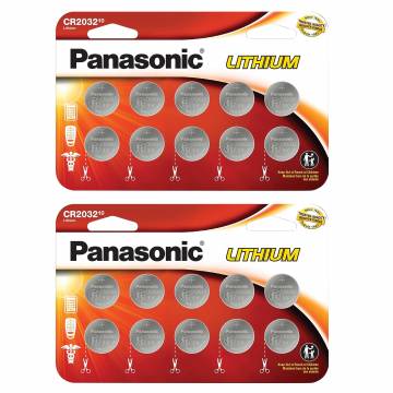 Panasonic CR2032 Lithium Coin Cells - 20 Pack