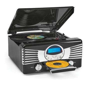 Victor 7-in-1 Turntable Music Center - Black