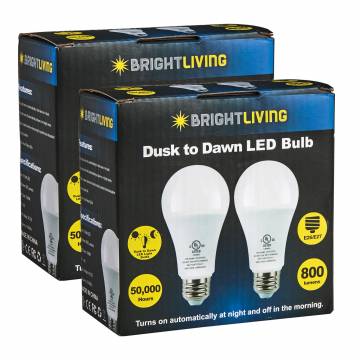 Dusk to Dawn LED Bulbs - 4 Pack
