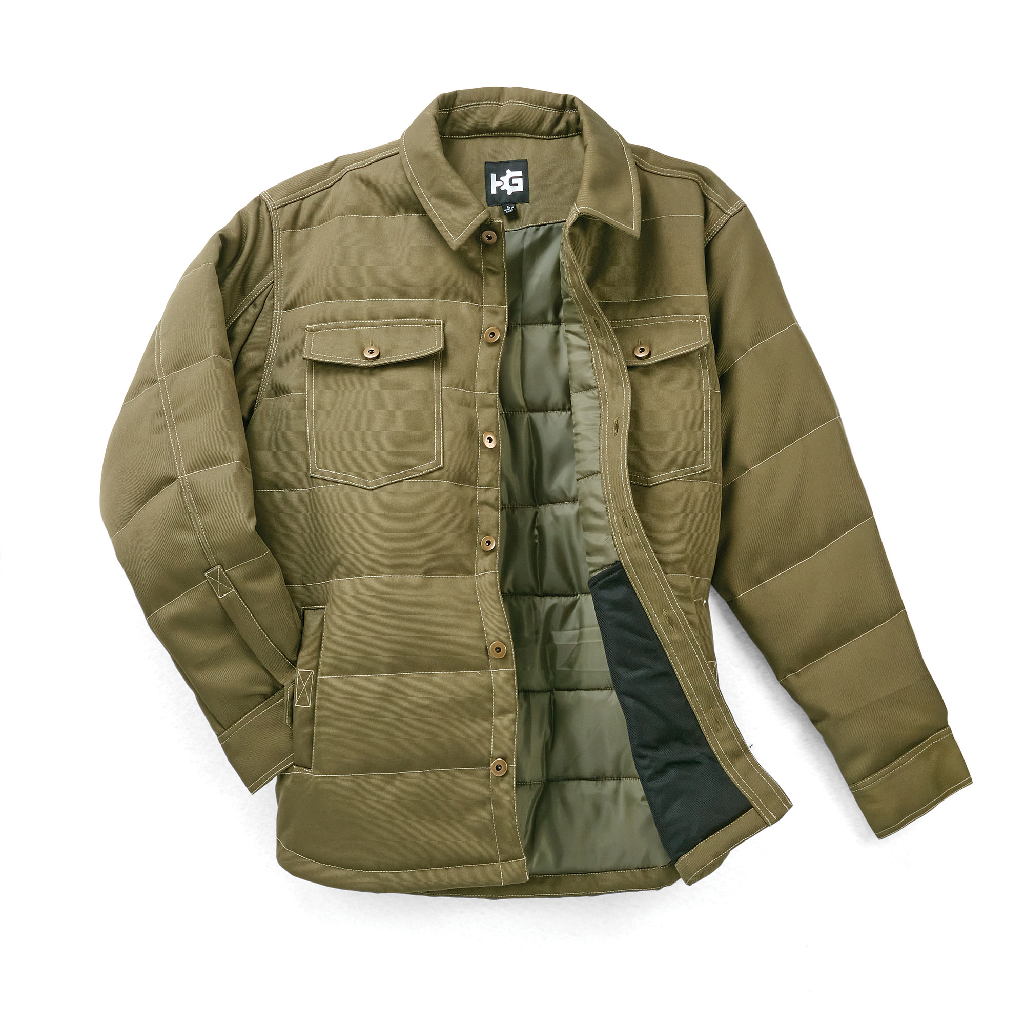 Men's Olive Shirt Jacket